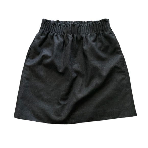 J. CREW SZ 2 linen black paperbag waist skirt WSK75 - Picture 4 of 4